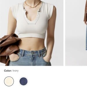 Urban Outfitters ‘Out from under’ Go for gold seamless top M/L